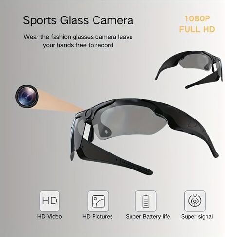 نظارات كاميرا HD 1080P نظارات فيديو بلوتوث نظارات شمسية كاميرا حماية من الأشعة فوق البنفسجية عدسة مستقطبة كاميرا رياضية مع سماعات أذن للسفر وركوب الدراجات والقيادة وغيرها من الرياضات الخارجية in Kuwait