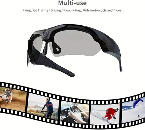 نظارات كاميرا HD 1080P نظارات فيديو بلوتوث نظارات شمسية كاميرا حماية من الأشعة فوق البنفسجية عدسة مستقطبة كاميرا رياضية مع سماعات أذن للسفر وركوب الدراجات والقيادة وغيرها من الرياضات الخارجية in Kuwait