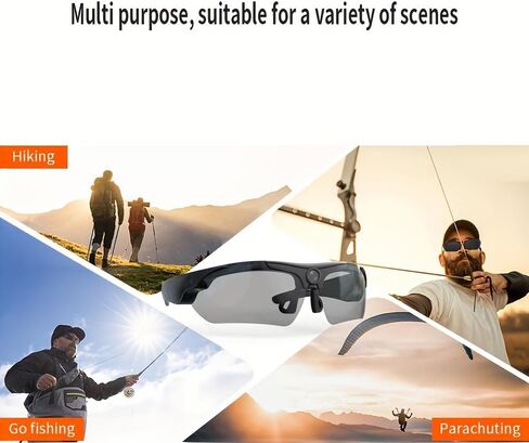 نظارات كاميرا HD 1080P نظارات فيديو بلوتوث نظارات شمسية كاميرا حماية من الأشعة فوق البنفسجية عدسة مستقطبة كاميرا رياضية مع سماعات أذن للسفر وركوب الدراجات والقيادة وغيرها من الرياضات الخارجية in Kuwait