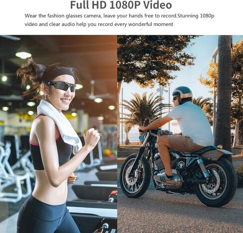 نظارات كاميرا HD 1080P نظارات فيديو بلوتوث نظارات شمسية كاميرا حماية من الأشعة فوق البنفسجية عدسة مستقطبة كاميرا رياضية مع سماعات أذن للسفر وركوب الدراجات والقيادة وغيرها من الرياضات الخارجية in Kuwait