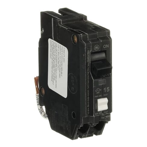 ABB THQL1115AF2S Arc Fault Circuit Breaker • 15A 1-Pole 120/240V • Combination AFCI • Short Pigtail • Q-Line Plug-in • Thermal Magnetic Trip • 10kAIC Interrupting Rating • UL Listed in Kuwait
