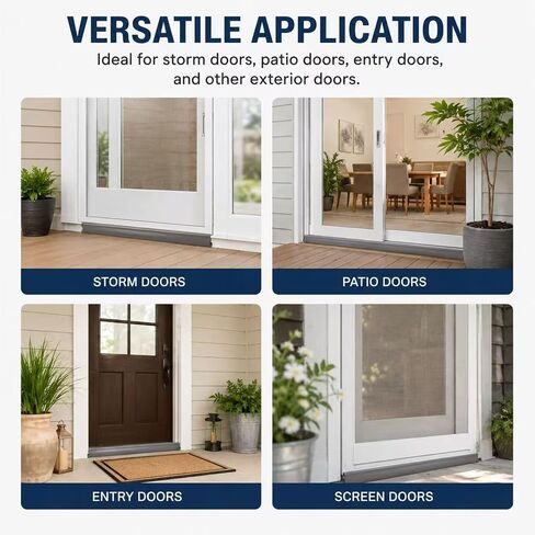 2Pcs Bottom Sweep Fin Weatherstrip Compatible with Andersen Storm Doors | Flexible construction helps block drafts, dust, moisture and insects while restoring effective bottom door seal in Kuwait