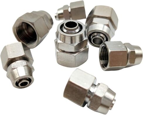 PCF OD 4 6 8 10 12mm Pneumatic 1/8 1/4 3/8 1/2Quick Connector Hose Fittings Tube Connectors 10Pcs(PCF8-01) in Saudi Arabia