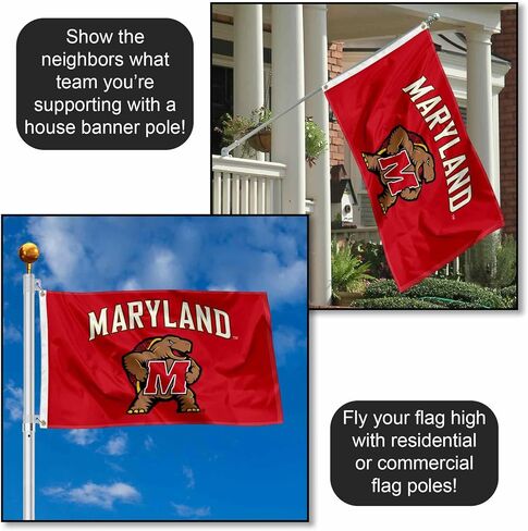 Maryland Terrapins Wordmark Logo 3x5 Grommet Flag in Saudi Arabia