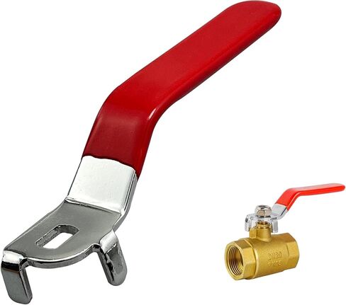 1PCS Replacement Ball Valve Handle, DN25 Red Lever Handle for Garden Hose Nozzle Tap, 6x10x2.5mm Hole Size, Fits 3/4" BSP Outdoor Water Tap Valve in Saudi Arabia