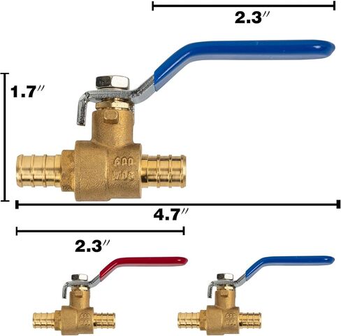 Hourleey 1/2 Inch Pex Full Port Shut Off Ball Valve + IPS Isolator Tankless Water Heater Service Valve Kit in Saudi Arabia