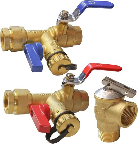 Hourleey 1/2 Inch Pex Full Port Shut Off Ball Valve + IPS Isolator Tankless Water Heater Service Valve Kit in Saudi Arabia