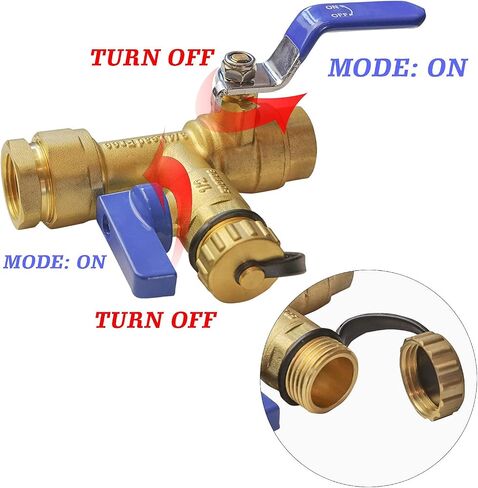 Hourleey 1/2 Inch Pex Full Port Shut Off Ball Valve + IPS Isolator Tankless Water Heater Service Valve Kit in Saudi Arabia