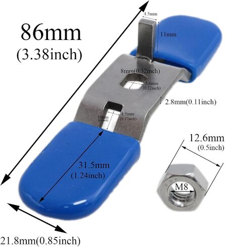 yukata Blue Stainless Steel Ball Valve Handle RK34-BVHD 3/4" Outside Faucet Handle(6 x 8 mm) for Outdoor Faucet Replacement Service Hose Nozzle 2Set in Saudi Arabia