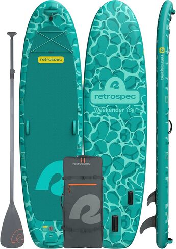 Retrospec Weekender Yogi 10’8 Extra Wide Yoga Paddle Board with Pump and Accessories, Non-Slip, Puncture Resistant, Lightweight iSUP Inflatable Paddle Board in Saudi Arabia