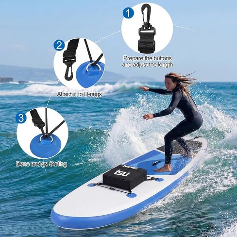Hsei 2 Pack Paddleboard Cooler Deck Bag - Oxford SUP Insulated Storage Bag for Drinks, Lightweight Waterproof Paddle Board Accessories, 360° Adjustable Straps for Kayaking Surfboard Beach Camping in Saudi Arabia