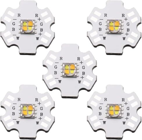 12 وات 5 قطع 5050 SMD رقاقة LED COB حمراء عالية الطاقة مع لوحة ألومنيوم 20 مم ستارة PCB قاعدة بالوعة الحرارة (700 مللي أمبير، تيار مستمر 2.2-2.4 فولت، أحمر 620-625 نانومتر، 120 درجة) لتركيبات الإضاءة DIY أو استبدال رقاقة LED in Saudi Arabia