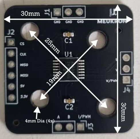 Magnetic Encoder, AS5047P Encoder, PWM/Serial Peripheral Interface Port, High Accuracy Module, Brushless Motor Sensor, for BLDC Motors, for Drone Applications, with Diametrical Magnet in Kuwait