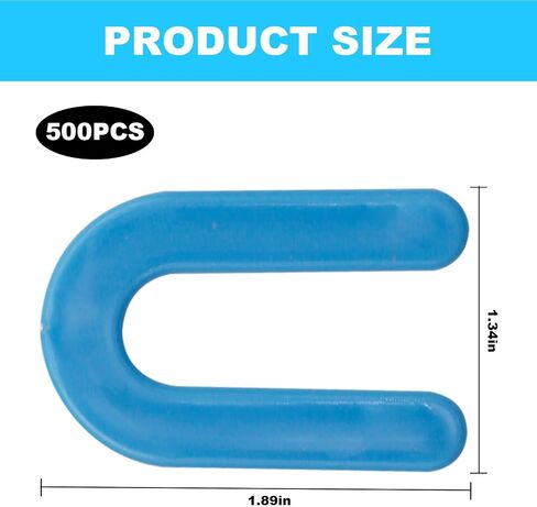 UOIENRT 500 PCS 1/16 Inch Tile Spacers, Horseshoe Shim Tile Spacers U Shape Plastic Shims Tile Spacers Leveling System (Blue) in Kuwait