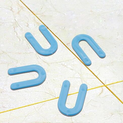 UOIENRT 500 PCS 1/16 Inch Tile Spacers, Horseshoe Shim Tile Spacers U Shape Plastic Shims Tile Spacers Leveling System (Blue) in Kuwait