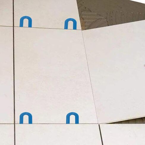 UOIENRT 500 PCS 1/16 Inch Tile Spacers, Horseshoe Shim Tile Spacers U Shape Plastic Shims Tile Spacers Leveling System (Blue) in Kuwait