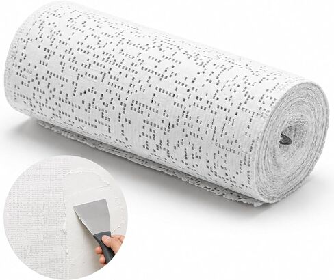 Wall Repair Patch Roll, 6 in x 15 ft Wet-Activated Drywall Patch Fabric for Home Wall and Ceiling, Cut-to-fit Repair Material for Holes, Cracks and Damaged Surfaces in Kuwait