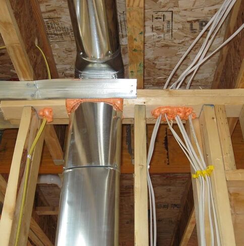 BOSS® 813 Firestop Expanding Foam - علبة قش 24 أونصة (علبة بها 12 قطعة) | تصنيف UL 1479 | مانع التسرب و مانع التسرب للأسلاك والأنابيب والكابلات - للاستخدام التجاري والسكني in Kuwait