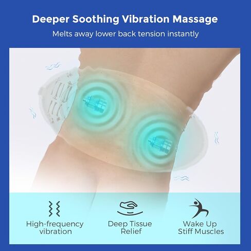 Lumbar Traction Device for Lower Back Pain,Lumbar Massager,Sciatica Pain Relief Devices,20-Level Electrotherapy, 3-Level Vibration Massage and Thermal Therapy from 113 to 131℉ in Kuwait