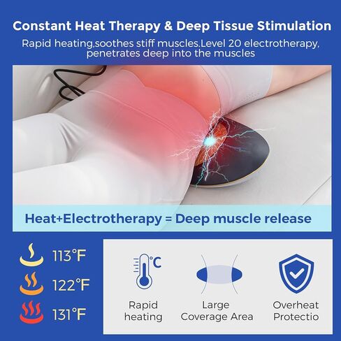 Lumbar Traction Device for Lower Back Pain,Lumbar Massager,Sciatica Pain Relief Devices,20-Level Electrotherapy, 3-Level Vibration Massage and Thermal Therapy from 113 to 131℉ in Kuwait