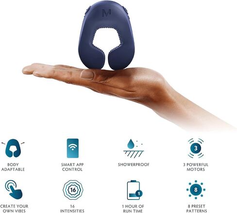 Tenuto Mini | Compact Wearable Vibrator for Men | FDA-Registered for Erectile Dysfunction Support | Precision Vibration, 16 Intensity Levels, Personalized App Control, Body-Safe Silicone in Kuwait