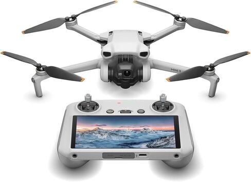 DJI Mini 3 Drone with DJI RC Remote (Built-In Screen), 4K Camera, 38-Min Flight Time, Fly More Combo Bundle with 128GB SD Card, USB 3.0 Reader & 2-Year Warranty in Kuwait