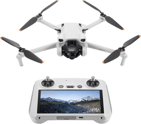 DJI Mini 3 Drone with DJI RC Remote (Built-In Screen), 4K Camera, 38-Min Flight Time, Fly More Combo Bundle with 128GB SD Card, USB 3.0 Reader & 2-Year Warranty in Kuwait