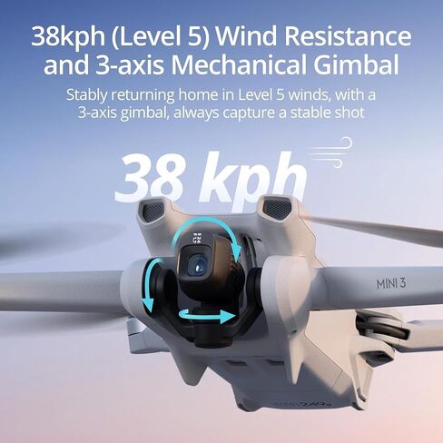 DJI Mini 3 Drone with DJI RC Remote (Built-In Screen), 4K Camera, 38-Min Flight Time, Fly More Combo Bundle with 128GB SD Card, USB 3.0 Reader & 2-Year Warranty in Kuwait
