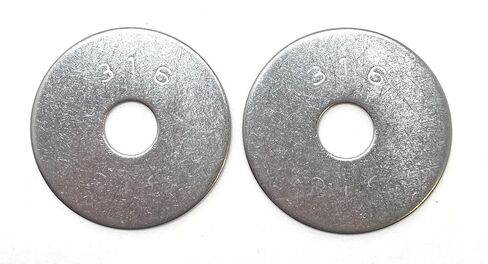 1/2 ID x 2 OD Stainless Steel Fender Washer Large OD Flat Washers .062 Thick 316 Stainless Steel (10 Pieces) in Kuwait