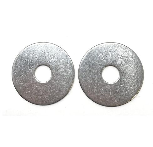 1/2 ID x 2 OD Stainless Steel Fender Washer Large OD Flat Washers .062 Thick 316 Stainless Steel (10 Pieces) in Kuwait