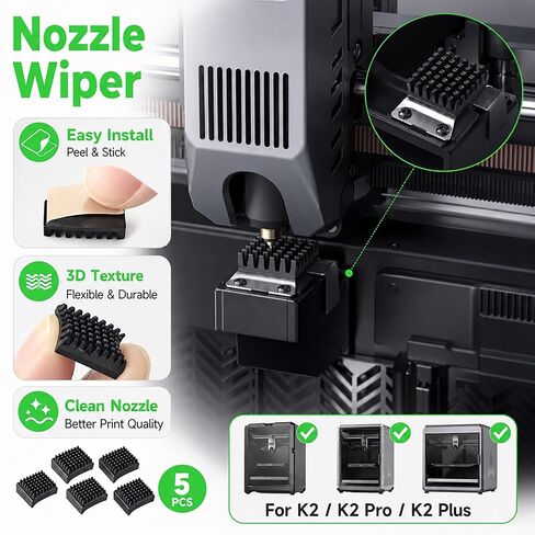مجموعة أدوات الطابعة ثلاثية الأبعاد لـ Creality K2/K2 Pro/K2 Plus/Combo، مجموعة الصيانة | طقم تنظيف مع ممسحة فوهة، وجورب سيليكون، وكزة انسداد، وأنبوب PTFE، ومفتاح ألين، وملقط، وأدوات قطع وإصلاح in Kuwait