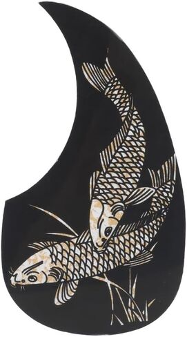 Guitar Pickguard Sticker 7.1x3.9 Inch – Self-Adhesive Scratch Protection Film for Acoustic Guitar Replacement Parts (Jinsha Fish Pattern)‌ in Kuwait