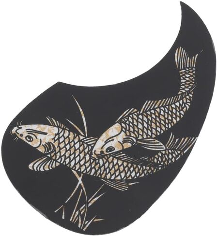 Guitar Pickguard Sticker 7.1x3.9 Inch – Self-Adhesive Scratch Protection Film for Acoustic Guitar Replacement Parts (Jinsha Fish Pattern)‌ in Kuwait