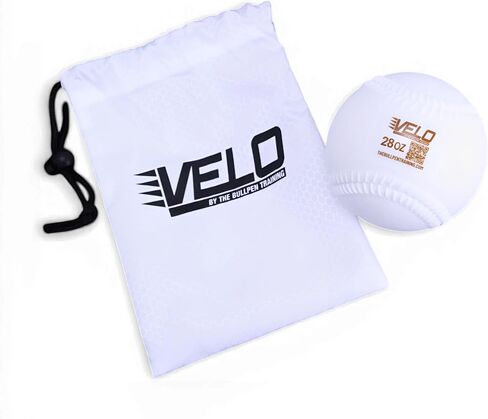 VELOBall - 28oz Plyometric Weighted Baseball - Improve Throwing Velocity & Arm Strength - Professional Pitching Overload Trainer - Authentic Seams & Grip - By The Bullpen Training in Kuwait
