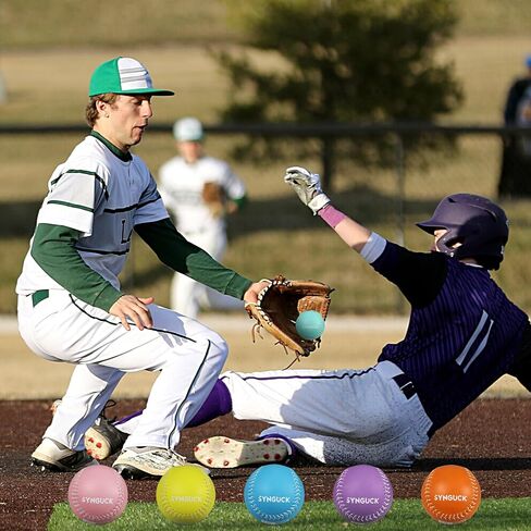 SYNGUCK Weighted Softballs Set of 4/6 - Training Softballs to Increase Pitching Speed, Arm Strength & Accuracy for Softball Players, Coaches & Athletes (6) in Kuwait