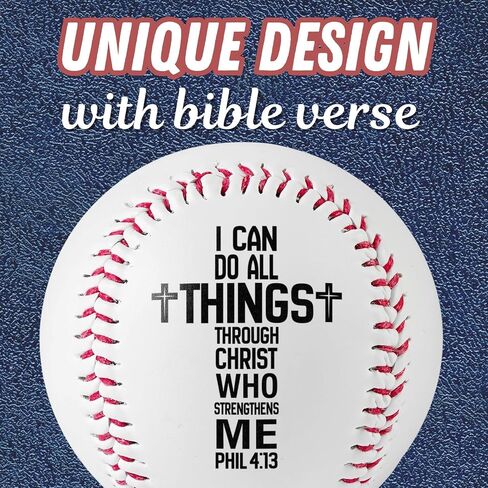 Baseball Gifts for Him, Men, Inspirational Christian Gift Ball for Coaches, Players with Displaying Box for Christmans, Birthday in Kuwait