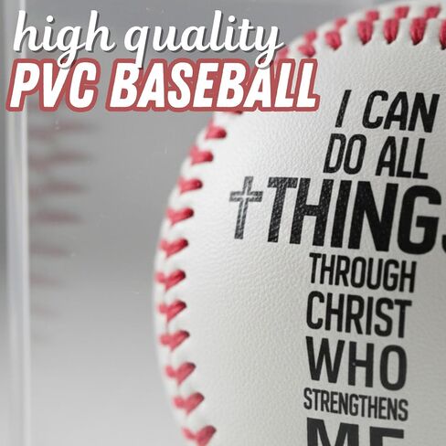 Baseball Gifts for Him, Men, Inspirational Christian Gift Ball for Coaches, Players with Displaying Box for Christmans, Birthday in Kuwait