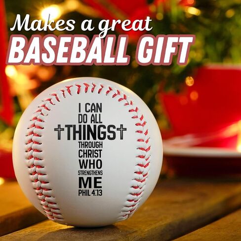 Baseball Gifts for Him, Men, Inspirational Christian Gift Ball for Coaches, Players with Displaying Box for Christmans, Birthday in Kuwait