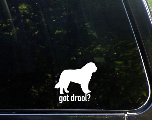Got Drool? Saint Bernard (4" X 3-3/4") Die Cut Decal Bumper Sticker for Windows, Cars, Trucks, Laptops in Kuwait