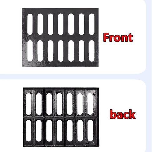 Heavy Duty Cast Iron Drain Grate for Garage & Sidewalk - 20" Wide Metal Sewer Trench Cover, Durable Outdoor Floor Drain Solution (50x50cm/20 x20) in Kuwait