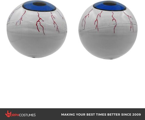 Nicky Bigs Novelties Fake Moving Wobbly Blue Eyeballs Gravity Eyes Set Spooky Halloween Cosplay Prop, Large in Saudi Arabia