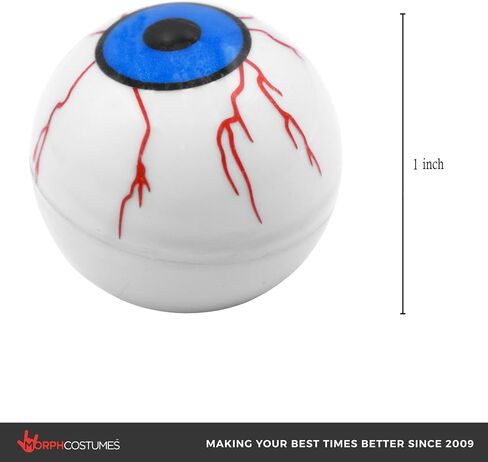 Nicky Bigs Novelties Fake Moving Wobbly Blue Eyeballs Gravity Eyes Set Spooky Halloween Cosplay Prop, Large in Saudi Arabia