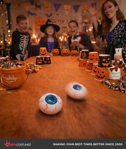 Nicky Bigs Novelties Fake Moving Wobbly Blue Eyeballs Gravity Eyes Set Spooky Halloween Cosplay Prop, Large in Saudi Arabia