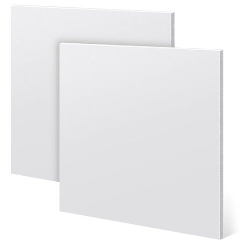 Sasylvia Hdpe Sheet, Hdpe Plastic Sheet Flexible High Density Polyethylene Cutting Board Solid Plastic Block for DIY Project Machining Home(1/2" X 4'' X 4'',White,2 Pcs) in Kuwait
