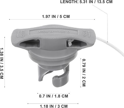 Veemoon 2 Pcs Boat Air Valve Replacement, Inflatable Kayak Plugs, Light Grey PVC Anti Leak Cover Accessories Compatible Dinghy Paddle Board Surfboard in Kuwait