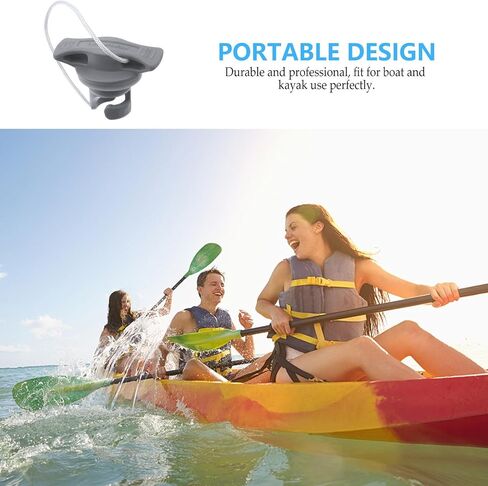 Veemoon 2 Pcs Boat Air Valve Replacement, Inflatable Kayak Plugs, Light Grey PVC Anti Leak Cover Accessories Compatible Dinghy Paddle Board Surfboard in Kuwait