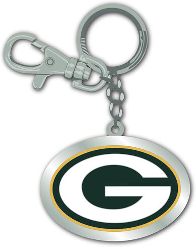 Denco Green Bay Packers Keychain – Official NFL Team Logo Metal Key Ring with Clip, Football Fan Gear Accessory for Keys Backpack Bag, NFL Gifts for Men Women in Kuwait