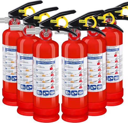 طفايات حريق مسحوق جاف ABC مكونة من قطعتين، 2.5 رطل 1A:10B:C معدات أمان من الحرائق متعددة الفئات مع مقبض سريع التحرير، طفاية حريق محمولة للمنزل والمطبخ والسيارة والشاحنة والقارب RV in Kuwait
