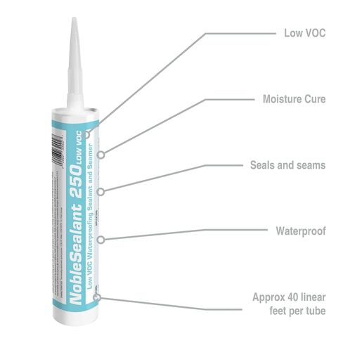 Noble Sealant 250 Low VOC 10.3 OZ – High Performance Water Resistant Sealant for Indoor and Outdoor Applications – Ideal for Bathrooms, Showers and More – Easy to Apply – Long-Term Durability in Kuwait