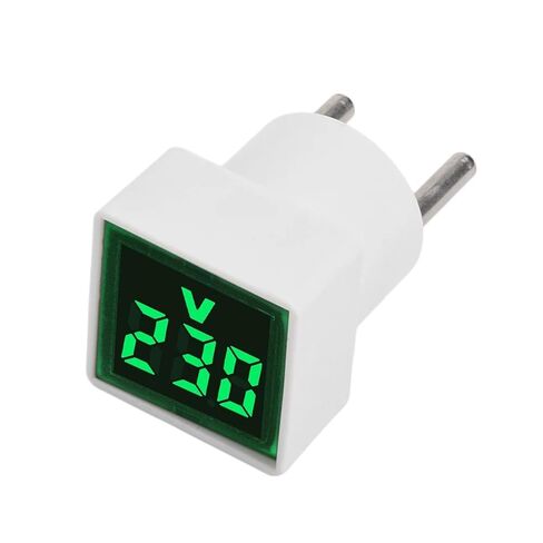 1pc Mini Universal Square Voltmeter LED Digital Voltmeter AC 50V-500V Voltage Indicator for Car Auto Motorcycle Boat Tester Detector(Green) in Kuwait
